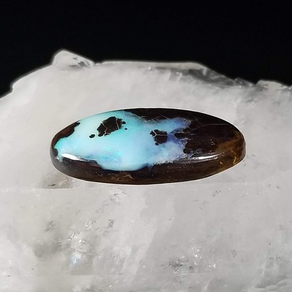 ***SOLD***Australian Boulder Opal Cab * 29.50 x 14.63 x 5.67mm - Picture 5 of 12